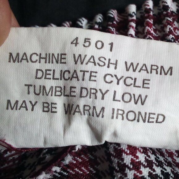 Other Deadstock Vintage K-Mart Mod Plaid Polyester Pants Flared Size 32" / US 10 / IT 46 - 7 Thumbnail