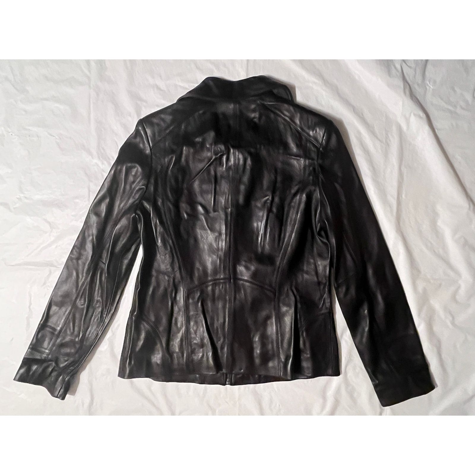 Other Black Leather Zip Front Jacket Sz. M - Sample first fit Size M / US 6-8 / IT 42-44 - 13 Thumbnail