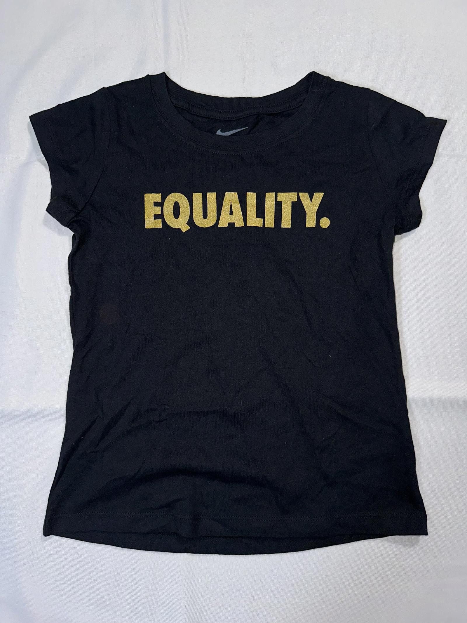 Nike Nike Little Kid’s Boy’s Equality Black Metallic Gold T-Shirt Size US XXS / EU 40 - 1 Thumbnail