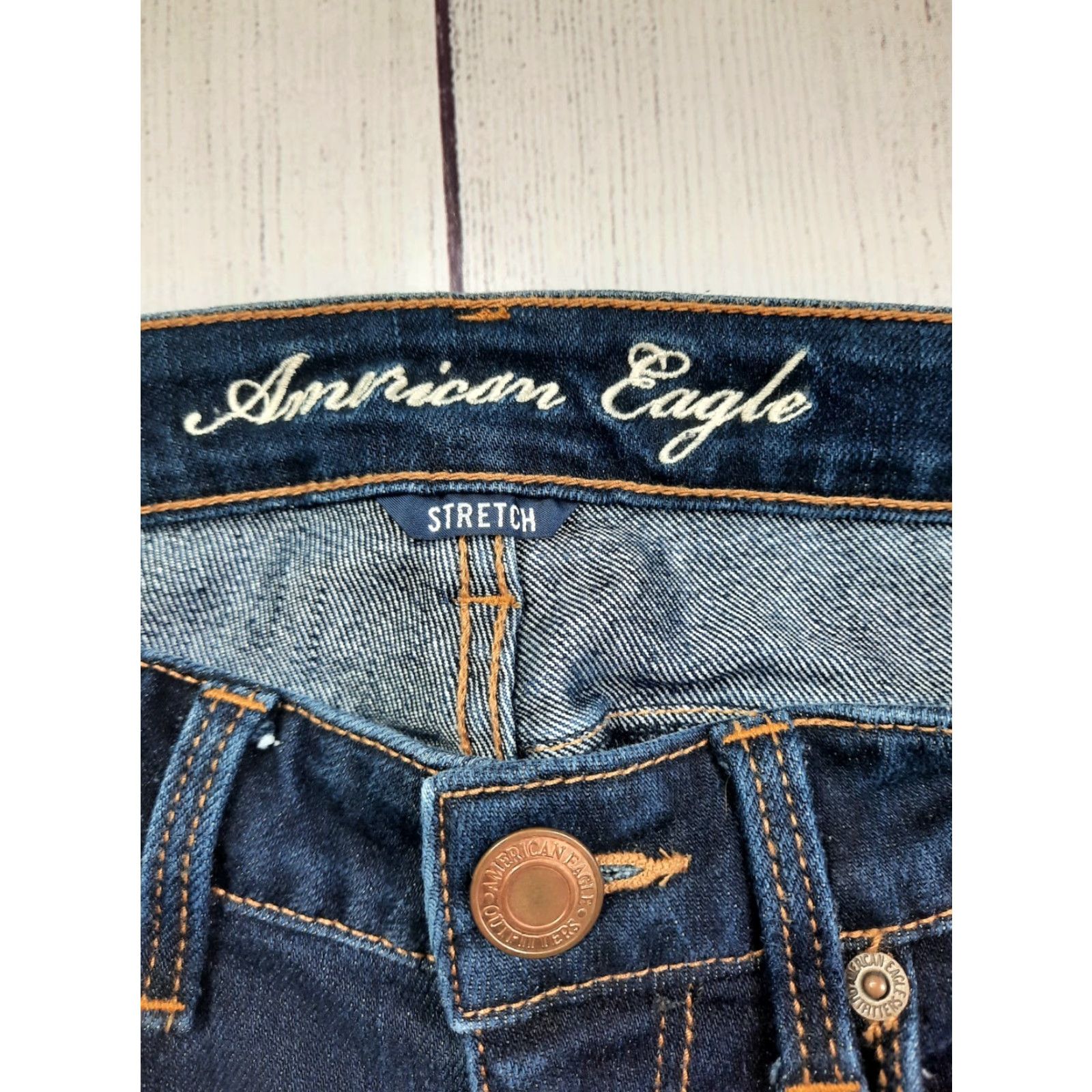 American Eagle Outfitters American Eagle Jeans Skinny 29x31 Slim Dark Blue Denim Mens Regular Rise Mid Inseam 31 Size US 29 - 5 Thumbnail