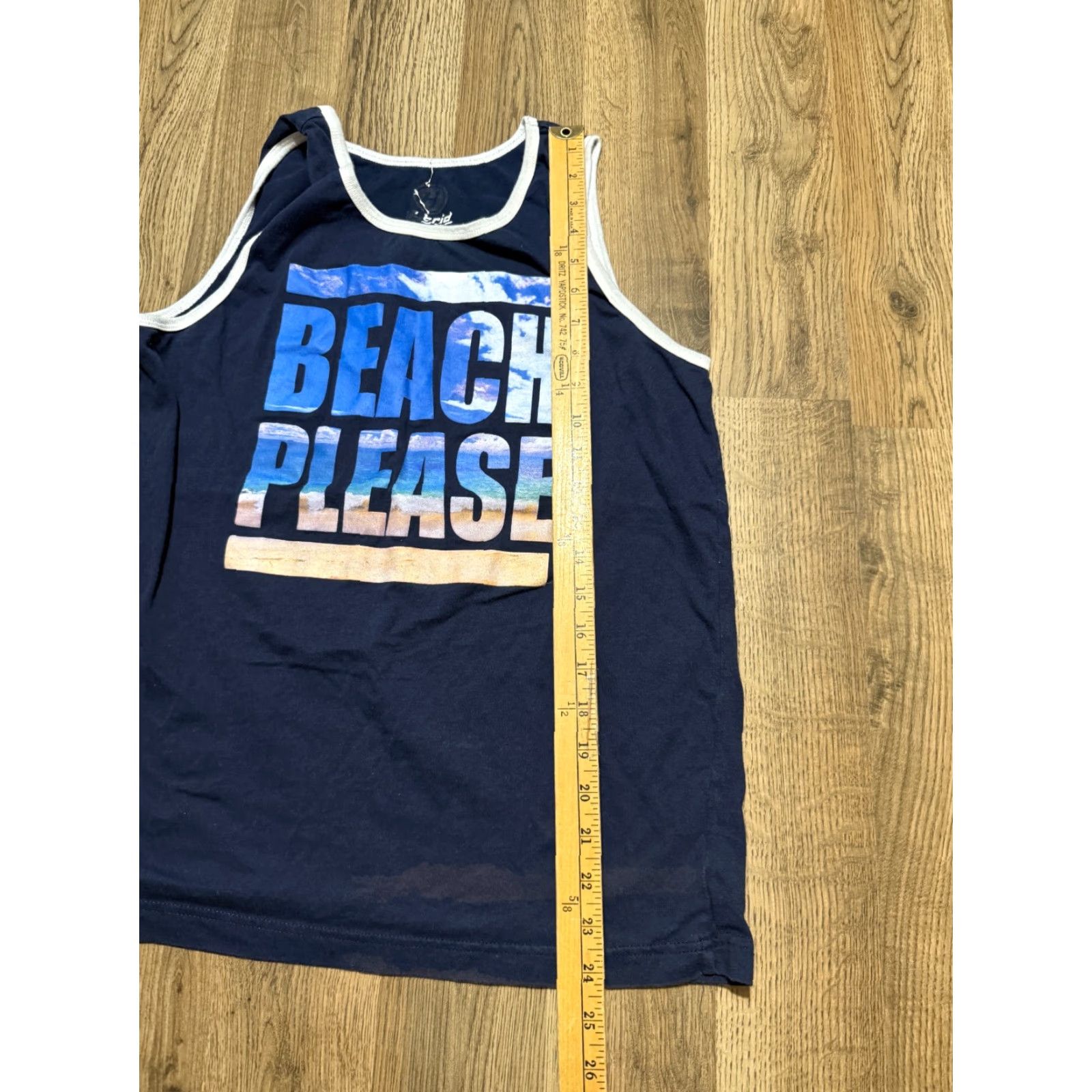 Vintage Hybrid Tank Top Men Blue White Brown Beach Please M Adult? Size US M / EU 48-50 / 2 - 6 Thumbnail