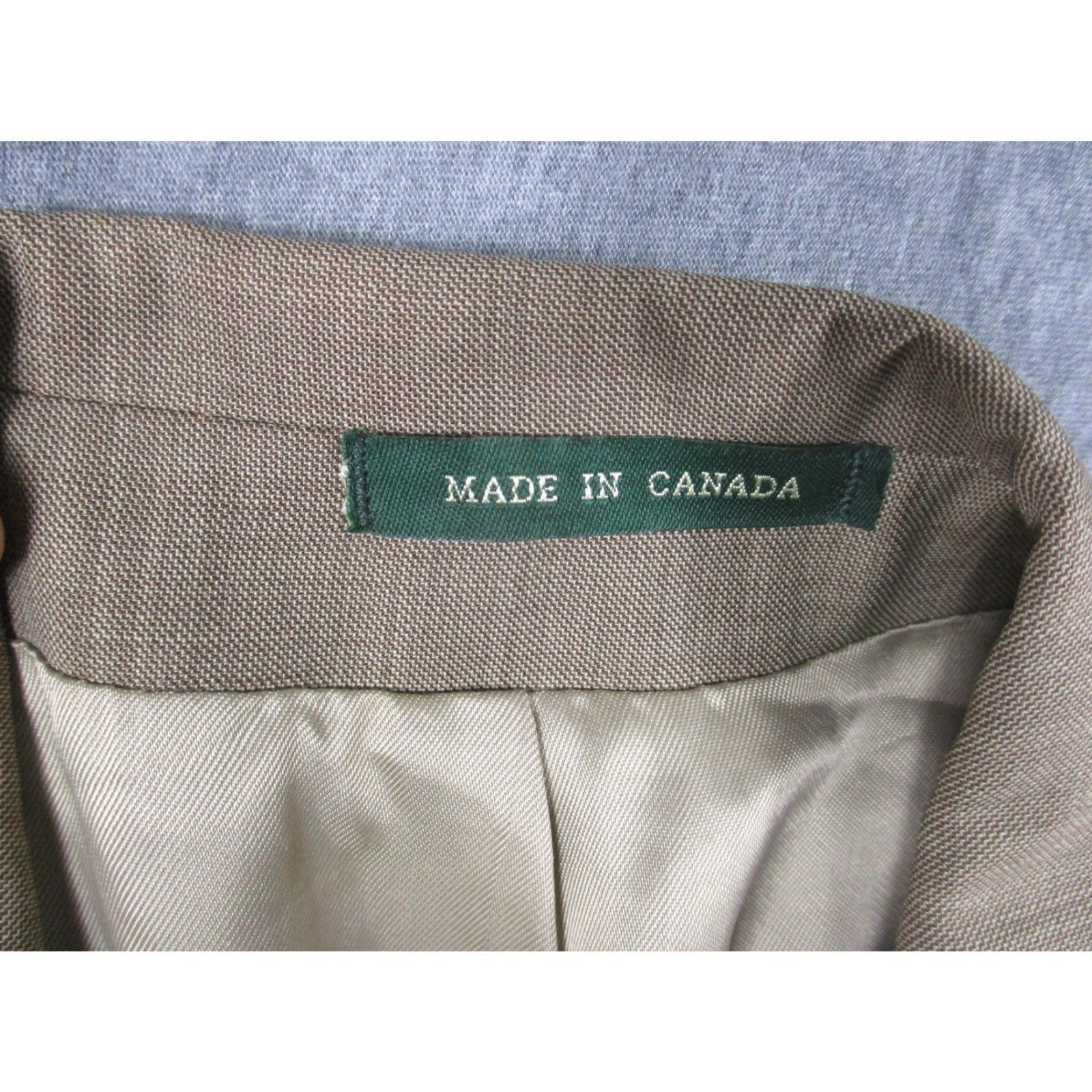 Ralph Lauren Lauren Ralph Lauren Sport Coat Blazer Mens 43L Tan Wool 2-Button Notch Lapel Long Woolmark, Beige, Business Wedding, Regular Fit Size 46R - 2 Thumbnail