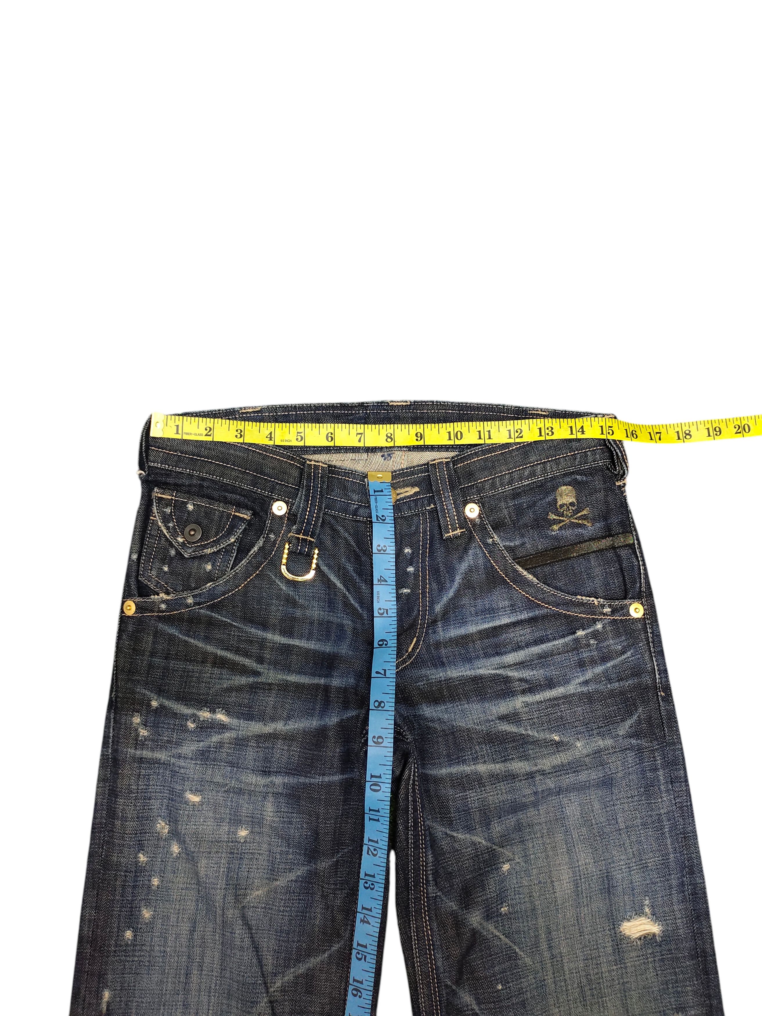 Roen Roen Japan Skull Clawmark Distress Denim Jeans Size US 31 - 13 Thumbnail