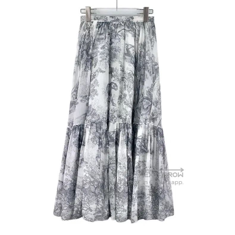 Dior Dior Gray animal jungle printed cotton casual half-length Size 24" / US 00 / IT 34 - 2 Thumbnail