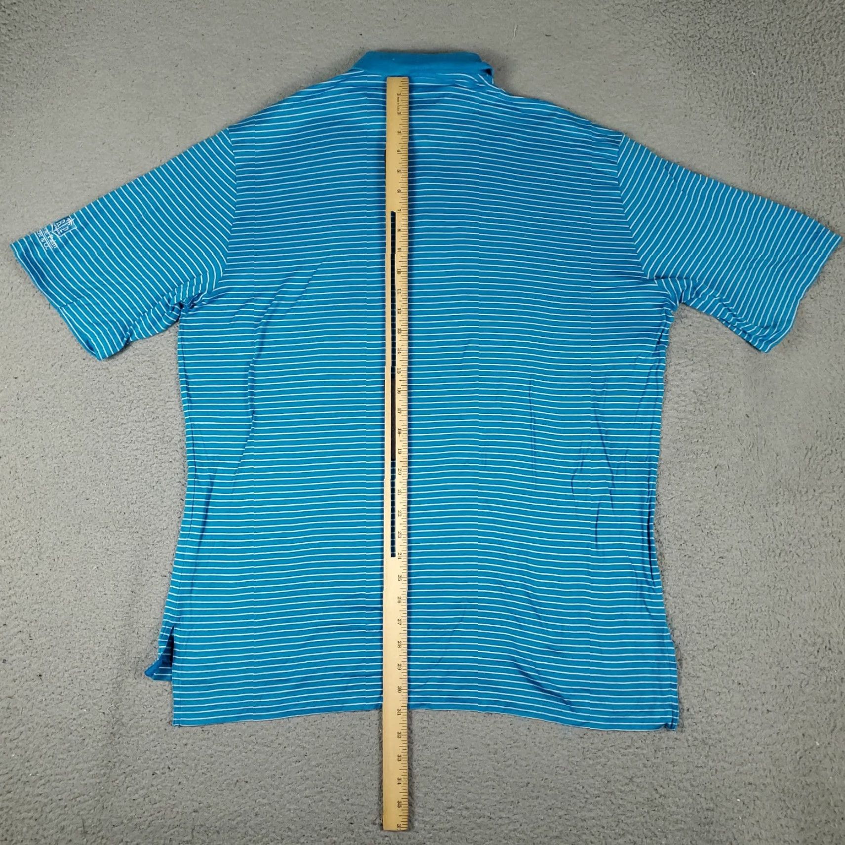 Ralph Lauren Ralph Lauren Polo Shirt Men Adult Large Blue Striped Short Sleeve Cotton Button-Front Logo Mens Size US L / EU 52-54 / 3 - 5 Thumbnail