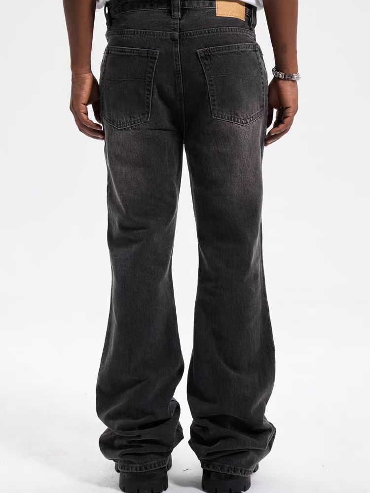 Japanese Brand × Jean Vintage washed high street style loose micro flare jeans Size US 30 / EU 46 - 3 Thumbnail