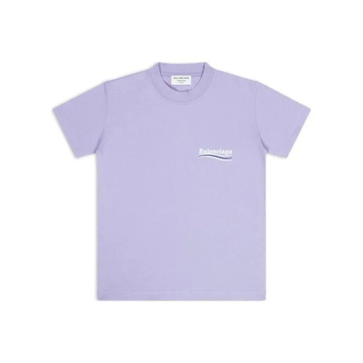 Balenciaga Balenciaga Purple Printed Short Sleeve Regular T-Shirt 0079 Size XS / US 0-2 / IT 36-38 - 1 Thumbnail