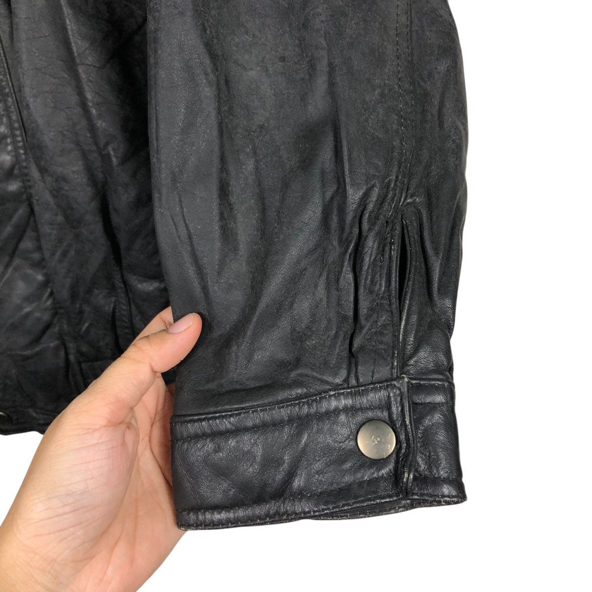 Japanese Brand 📌Vintage Biker Leather Jacket Issey Miyake Size US L / EU 52-54 / 3 - 16 Thumbnail