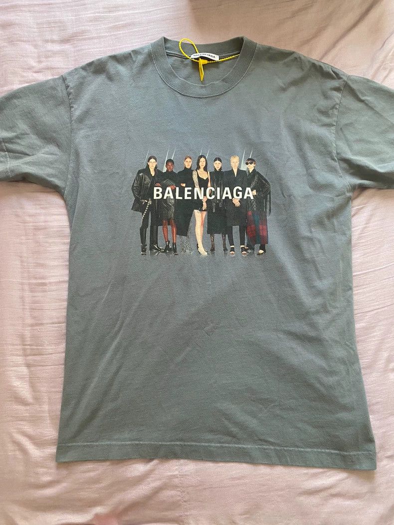 Balenciaga Balenciaga Band Portrait Print Logo Vintage Short Sleeve T- Size S / US 4 / IT 40 - 1 Thumbnail