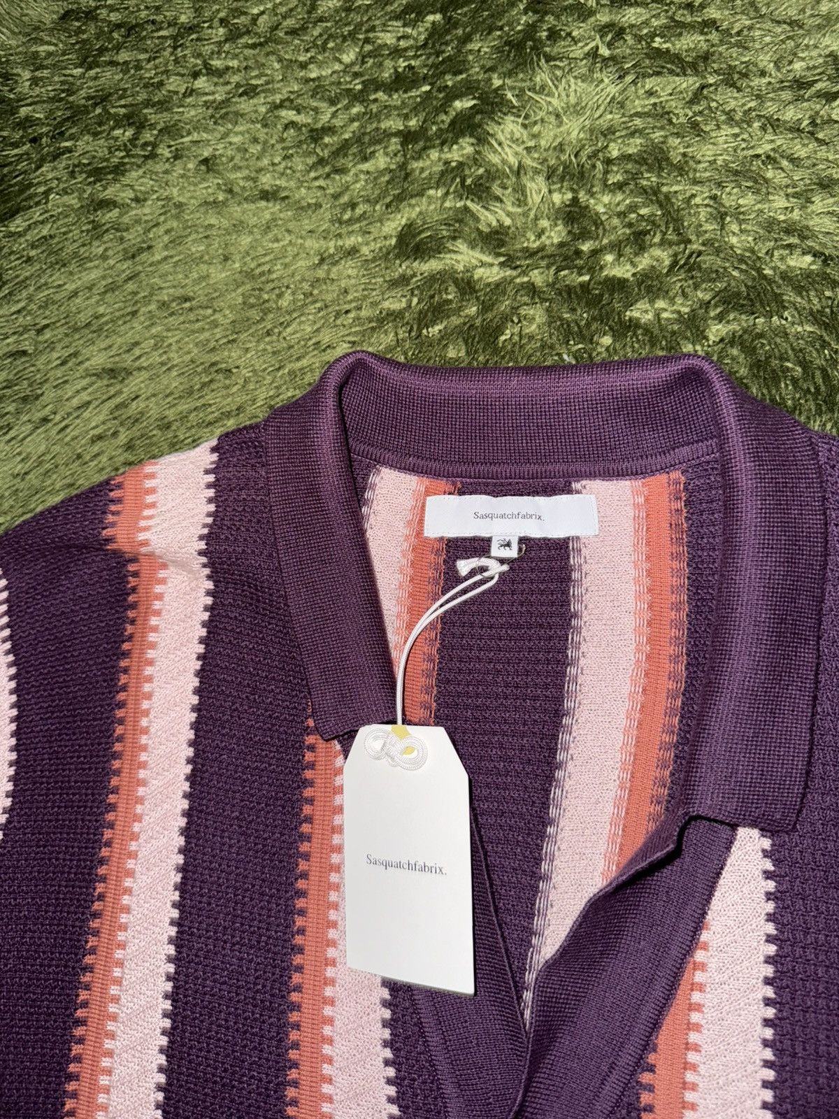 Sasquatchfabrix [XL] Sasquatchfabrix. 24SS Striped Cardigan – Bordeaux Size US XL / EU 56 / 4 - 3 Thumbnail