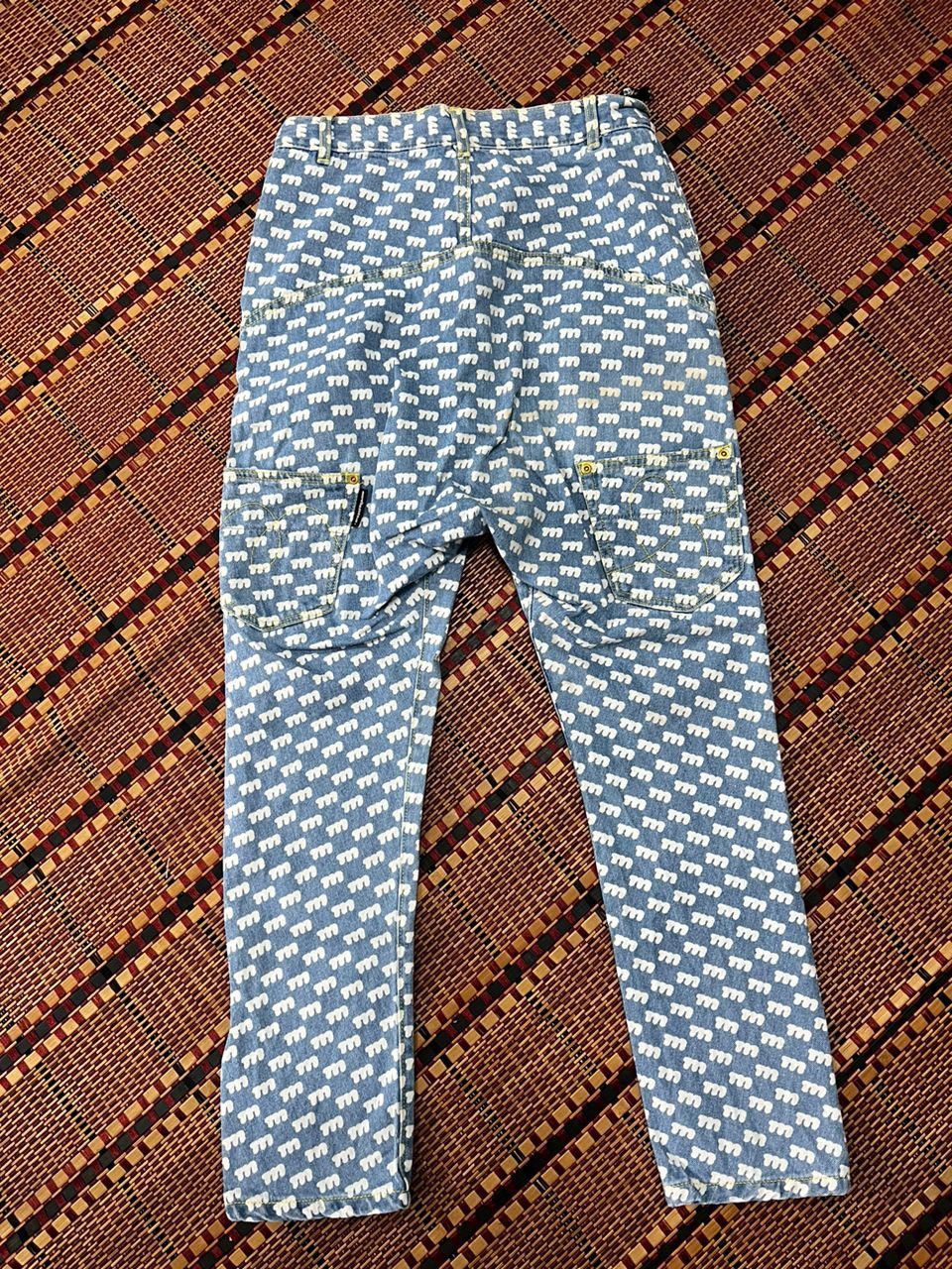 Issey Miyake × mercibeaucoup Issey Miyake Mercibeaucop Full Print Denim Jeans Size US 29 - 10 Thumbnail