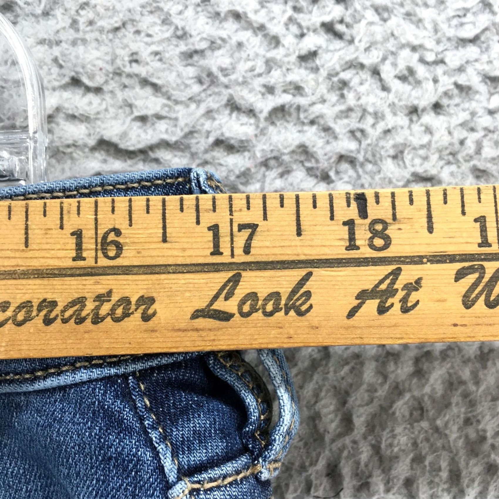 Vintage Liverpool Jeans Shorts Womens 14/32 Blue High Rise Button Fly Hot Pants Denim 3 in Inseam Black? Size 36" / US 14 / IT 50 - 5 Thumbnail
