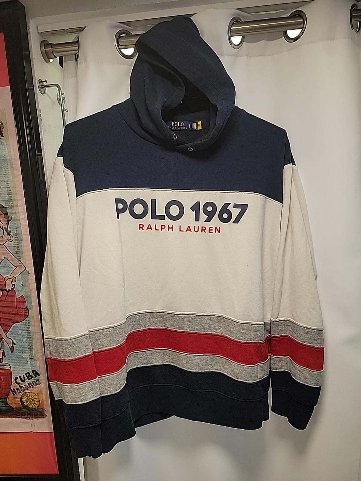 Polo Ralph Lauren Vintage Polo Ralph Lauren 1967 Print Fleece Hoodie L Size US L / EU 52-54 / 3 - 1 Thumbnail