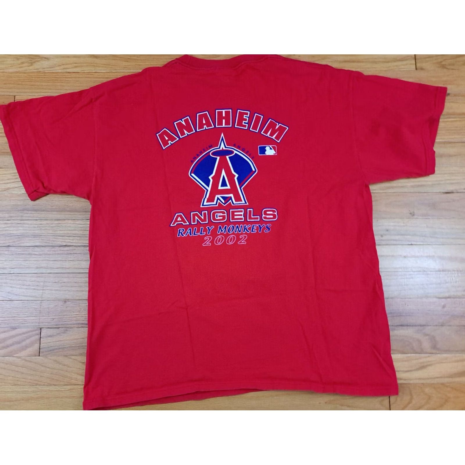 Vintage Anaheim Angels Baseball 2002 AL Champions Shirt 2XL Rally Monkees 28in pit to Size US XXL / EU 58 / 5 - 6 Thumbnail