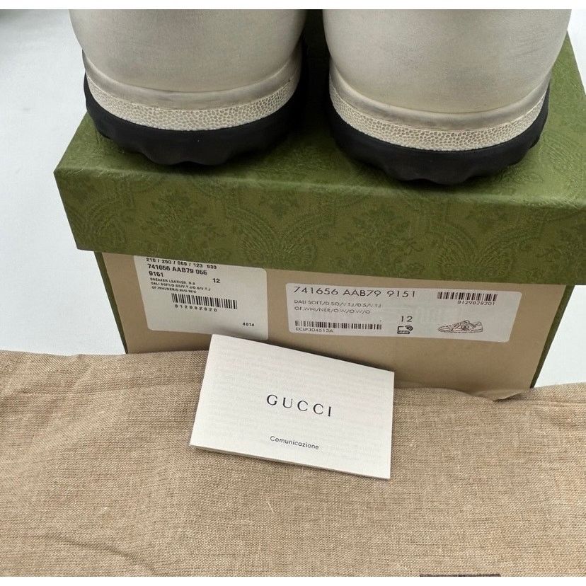 Gucci Men's Gucci Mac 80 distressed leather sneakers size 12 Size US 12.5 / EU 45-46 - 8 Thumbnail