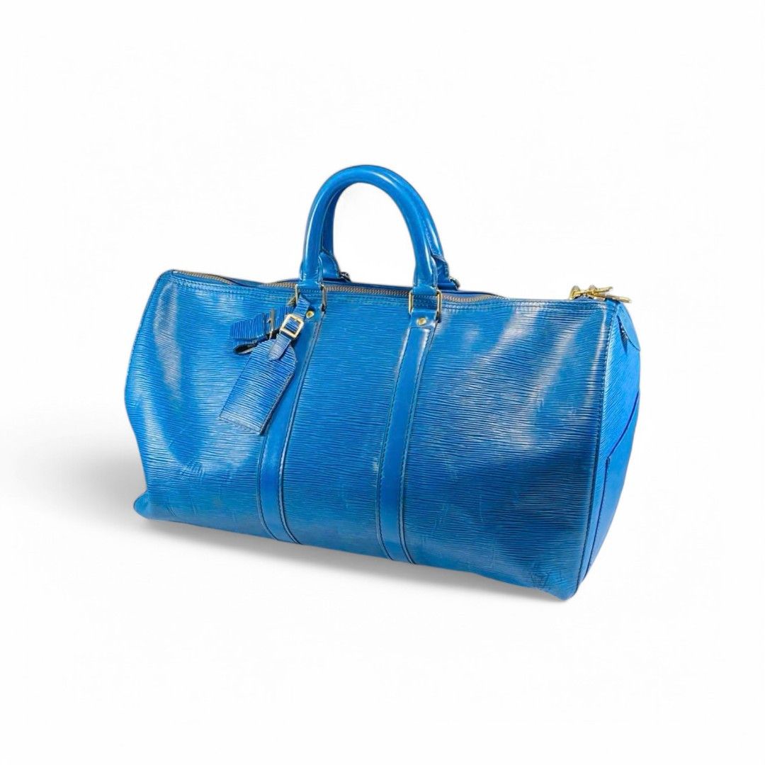 Louis Vuitton Keepall 50 Epi Leather Blue Vintage