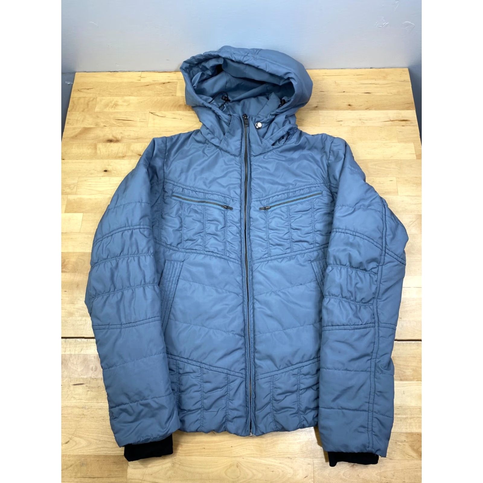 Prana prAna Powder Parka Jacket Womens S Blue Zip Hooded Puffer Outdoor 10001 Size S / US 4 / IT 40 - 2 Thumbnail