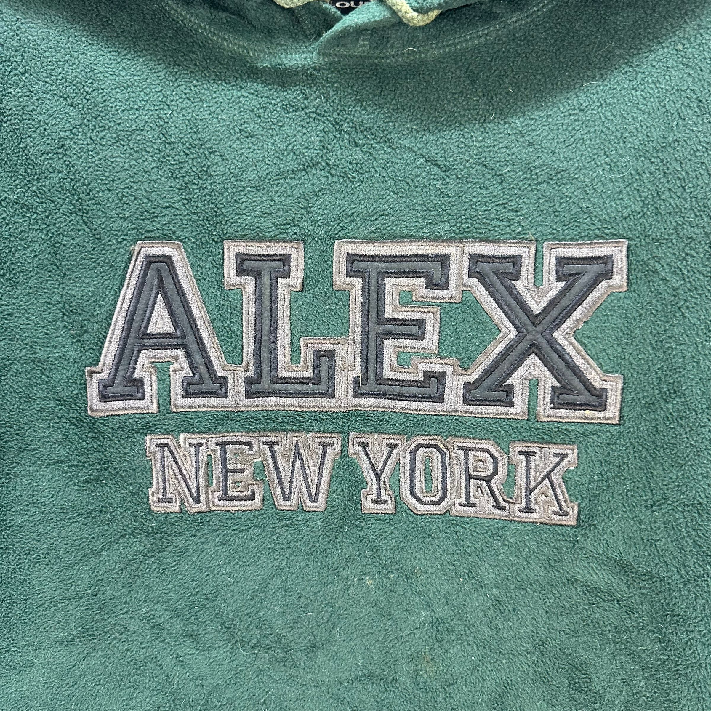 Alexander Julian ALEX NEW YORK EMBROIDERY BIG LOGO FLEECE HOODIE #7555-153 Size US L / EU 52-54 / 3 - 3 Thumbnail