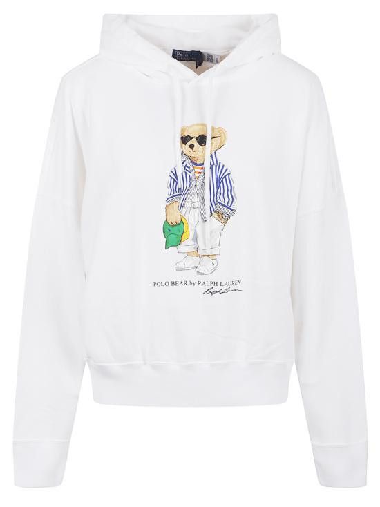 Polo Ralph Lauren POLO RALPH LAUREN Women Hoodies 211959115 001 WHITE Size M / US 6-8 / IT 42-44 - 1 Thumbnail