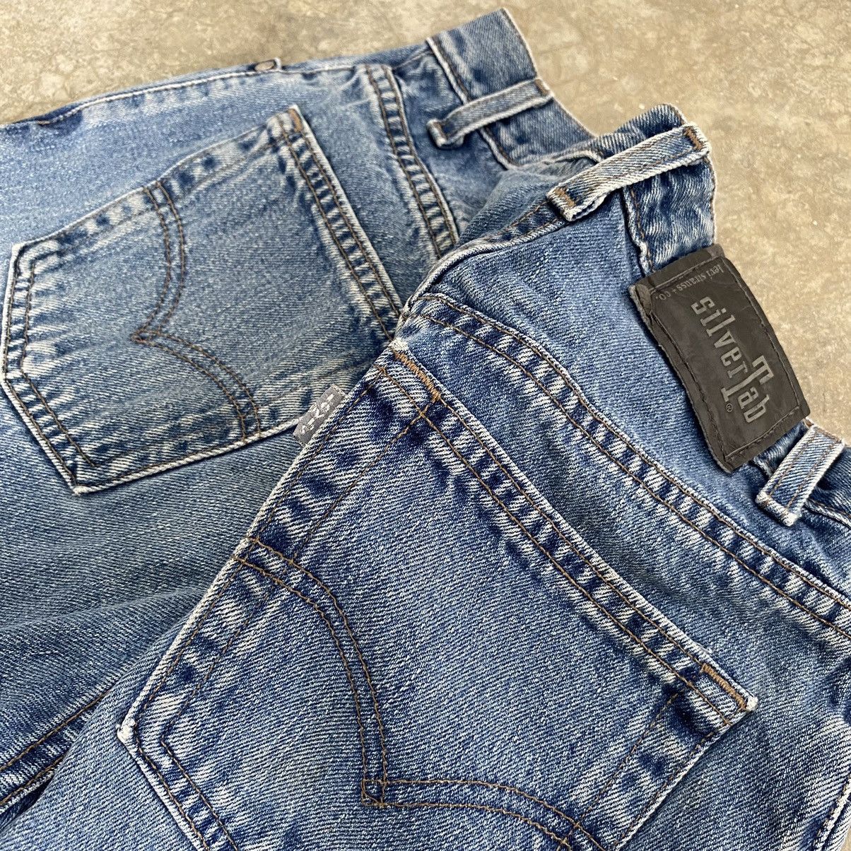 Levi's Vintage 1999 Levis Silvertab Washed Blue Loose Jeans Size US 28 / EU 44 - 18 Thumbnail