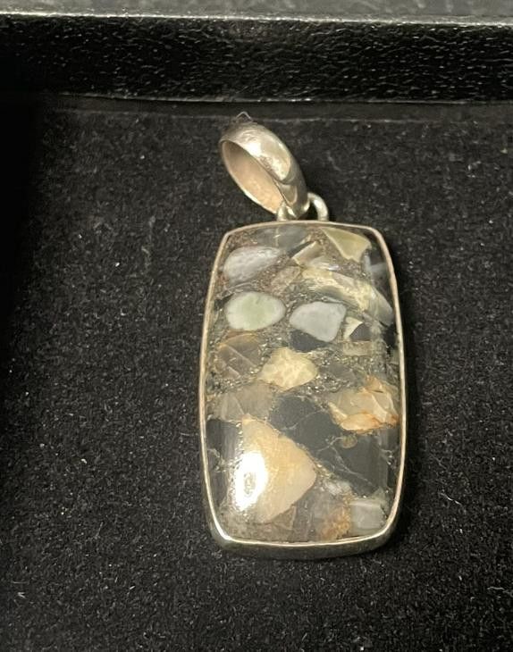 Designer Bronze Dalmation Jasper Pendant .925 Size ONE SIZE - 1 Thumbnail
