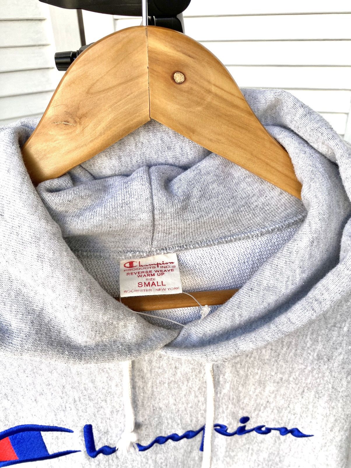 Champion × Vintage Vintage Champion Knit Big Logo Y2K Hoodie Sweatshirt Size US S / EU 44-46 / 1 - 7 Thumbnail
