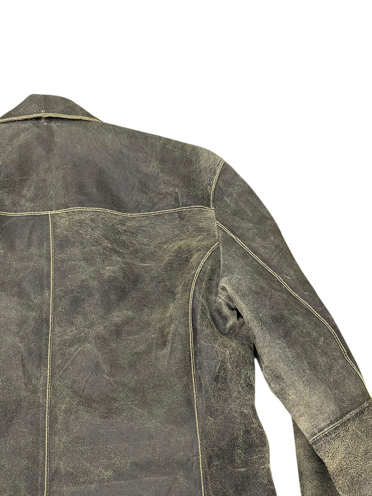 Japanese Brand Blistered Leather Jacket Admix Japan Cowhide Slim 7🟩0 Size US M / EU 48-50 / 2 - 19 Thumbnail