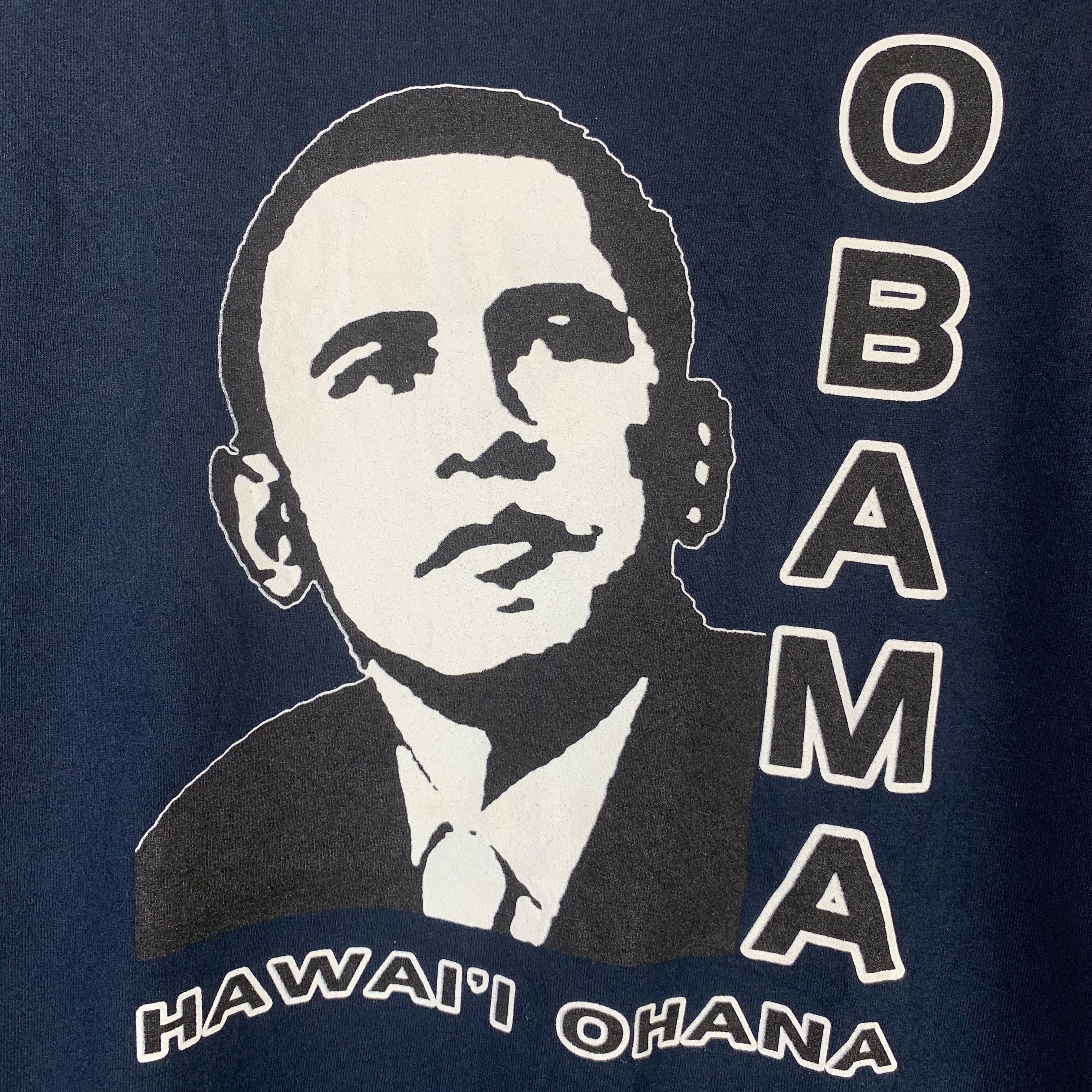 Vintage Barrack Obama Hawaii Ohana Tshirt Size US L / EU 52-54 / 3 - 2 Thumbnail