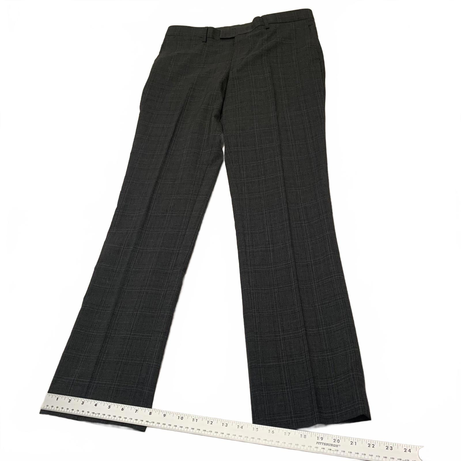 Banana Republic Banana Republic Men's 33x34 Gray Plaid Dress Pants Size 42R - 2 Thumbnail