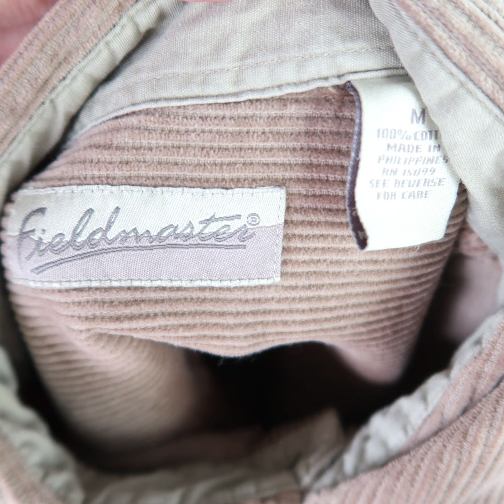Vintage VINTAGE Fieldmaster Corduroy Button-Down Shirt Mens M khaki tan 90s Long Sleeve Collared Cotton Fall/Winter/Spring Casual Men's Shirt Size US M / EU 48-50 / 2 - 5 Thumbnail
