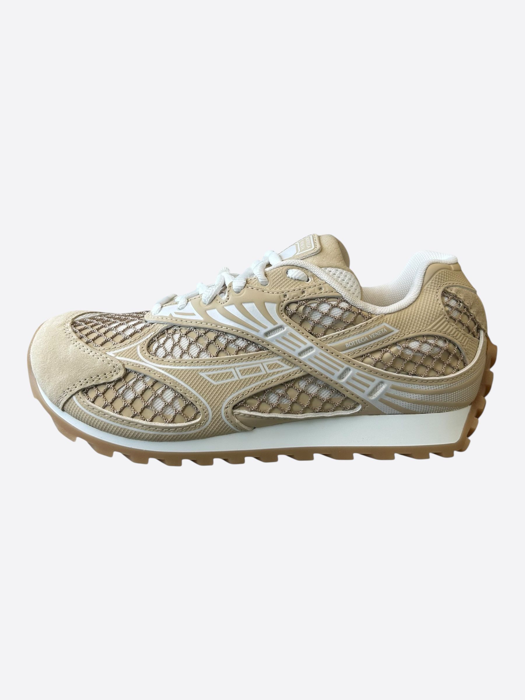 Bottega Veneta Bottega Veneta Beige Suede Orbit Women's Sneakers Size US 7 / IT 37 - 3 Thumbnail
