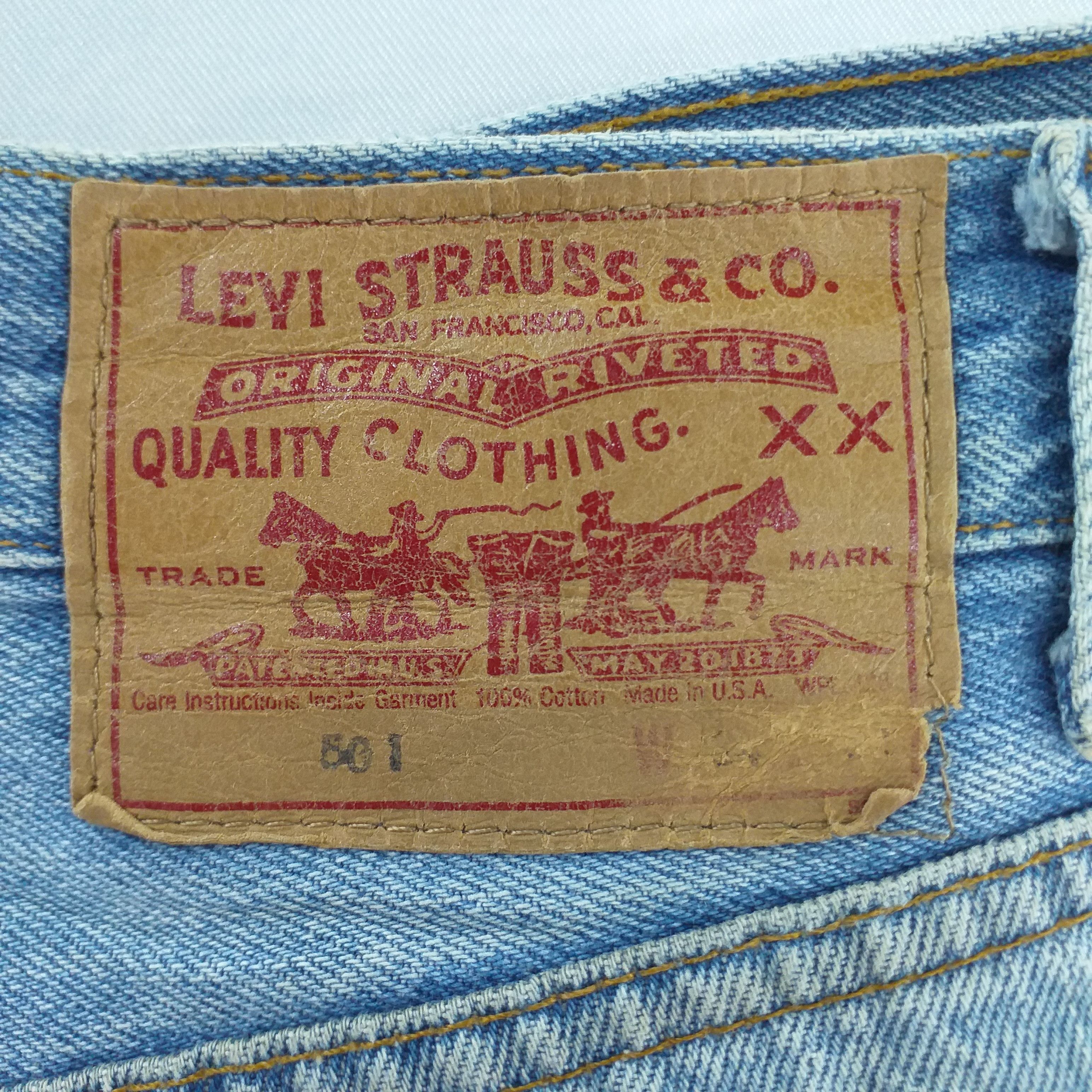 Levi's 90's Levi's 501 Vintage Clothing Distressed 31 x 29.5 -JN029 Size US 31 - 17 Thumbnail