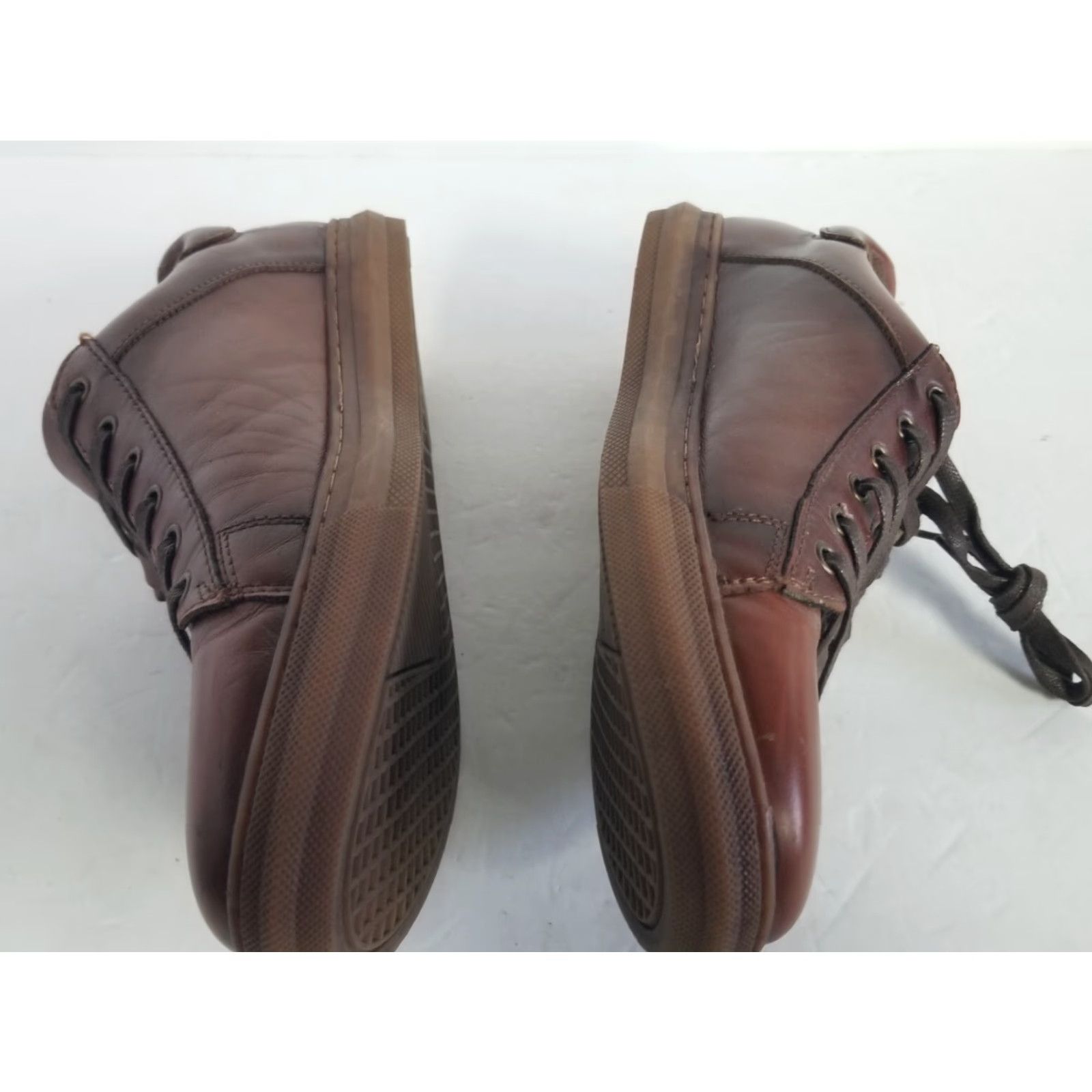 Vintage Azkbird Brown Leather Sneakers Oxfords Men Size 10 Athletic Rubber Upper Men's Shoes Brown Sneakers 10 Size US 10 / EU 43 - 7 Thumbnail
