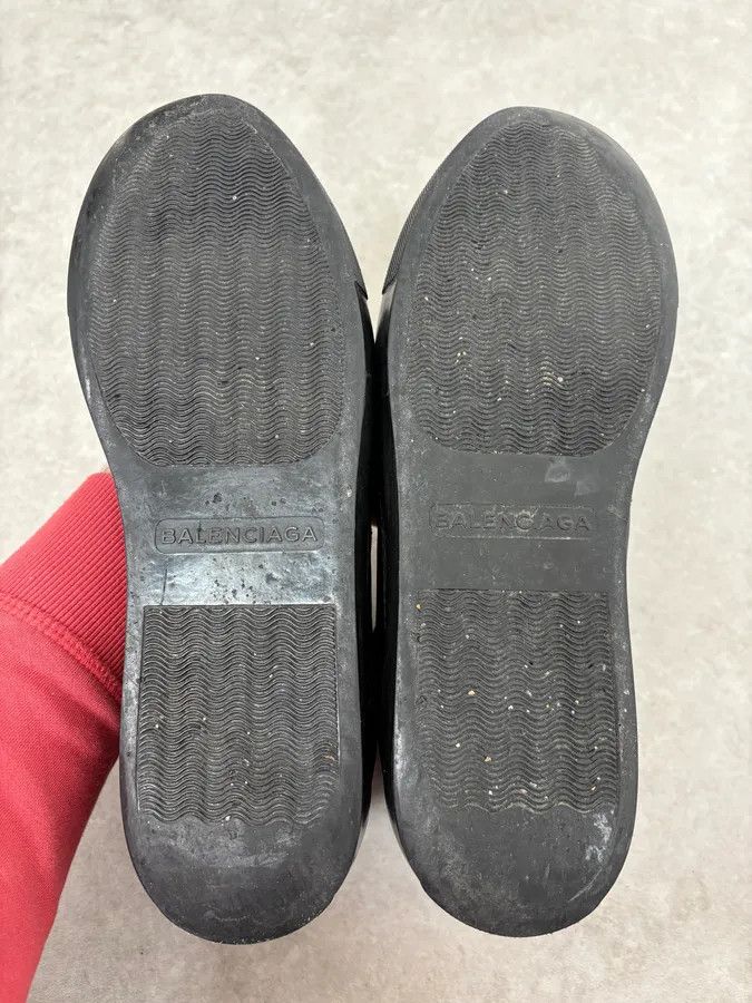 Balenciaga 2010s Balenciaga City Black Plissed Leather High Sneakers Size US 10.5 / EU 43-44 - 8 Thumbnail