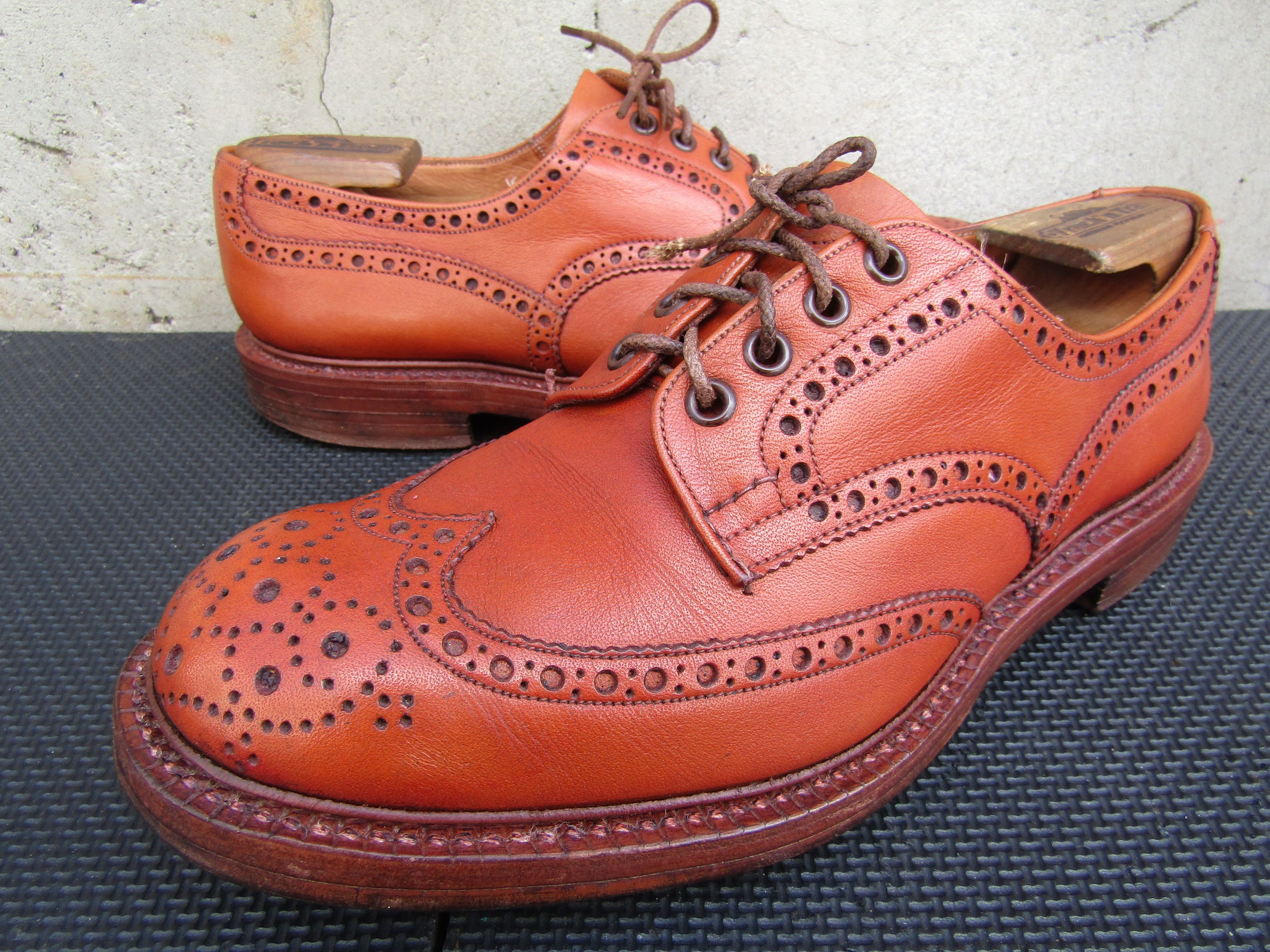 Tricker's Vintage Tricker's Brown Leather Derby Brogue Bench Size US 9 / EU 42 - 4 Thumbnail
