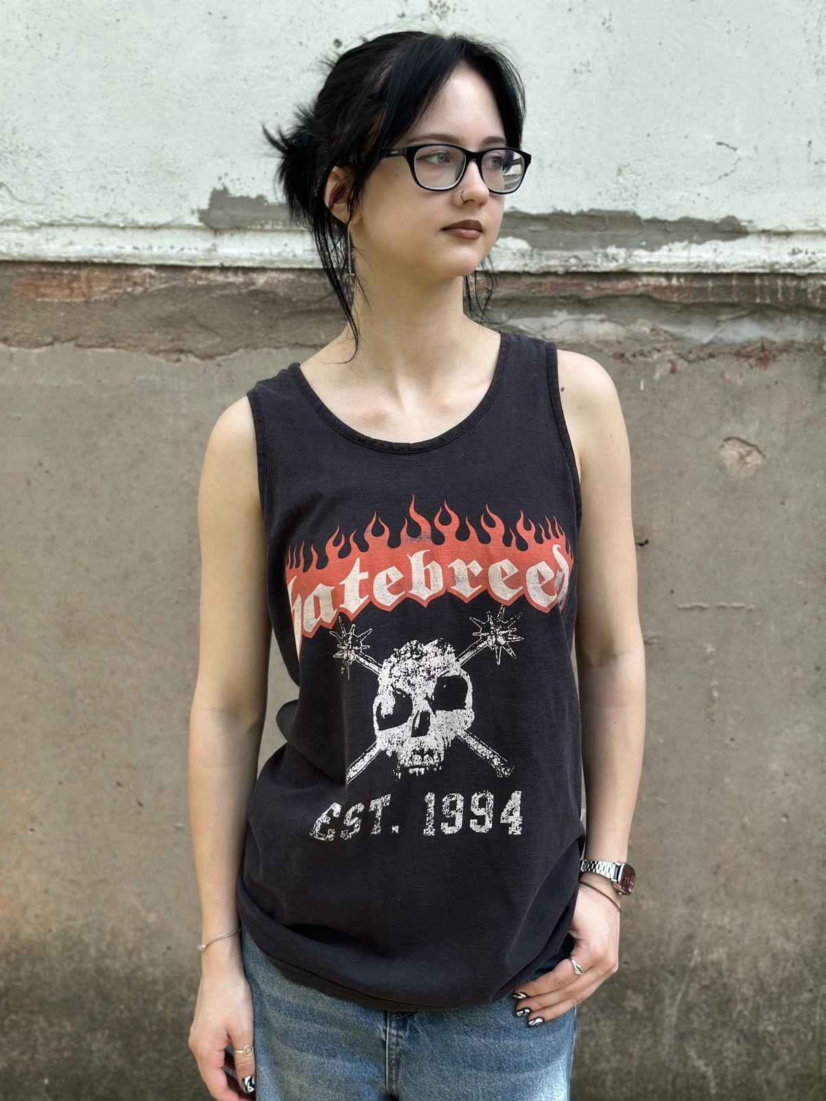 Band Tees VTG Hatebreed Tank Top Sleeves Band Rock Y2K 00s USA Size M Size US M / EU 48-50 / 2 - 1 Thumbnail