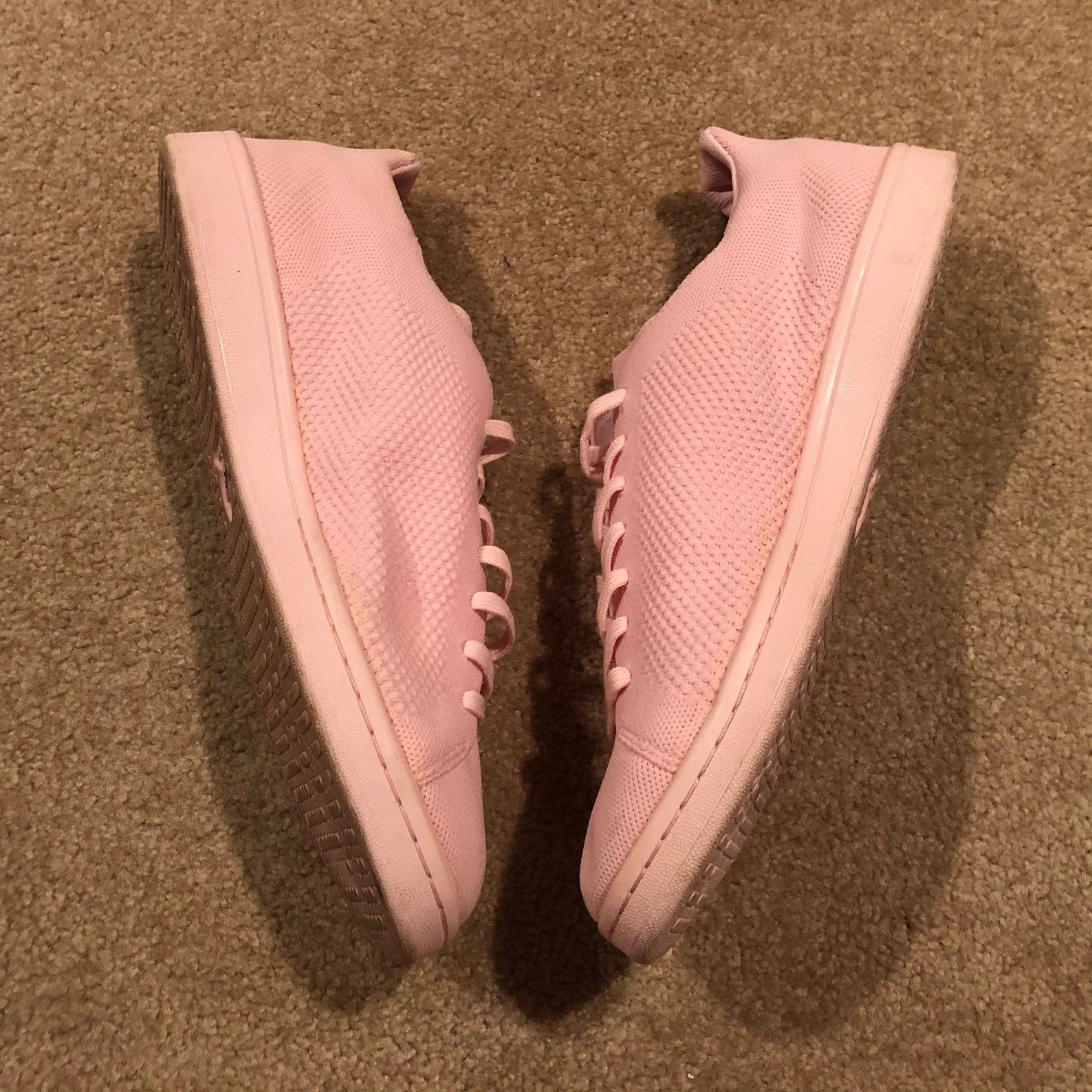 Adidas 2016 Stan Smith Primeknit Monochrome Pack Pink Size US 12 / EU 45 - 5 Thumbnail