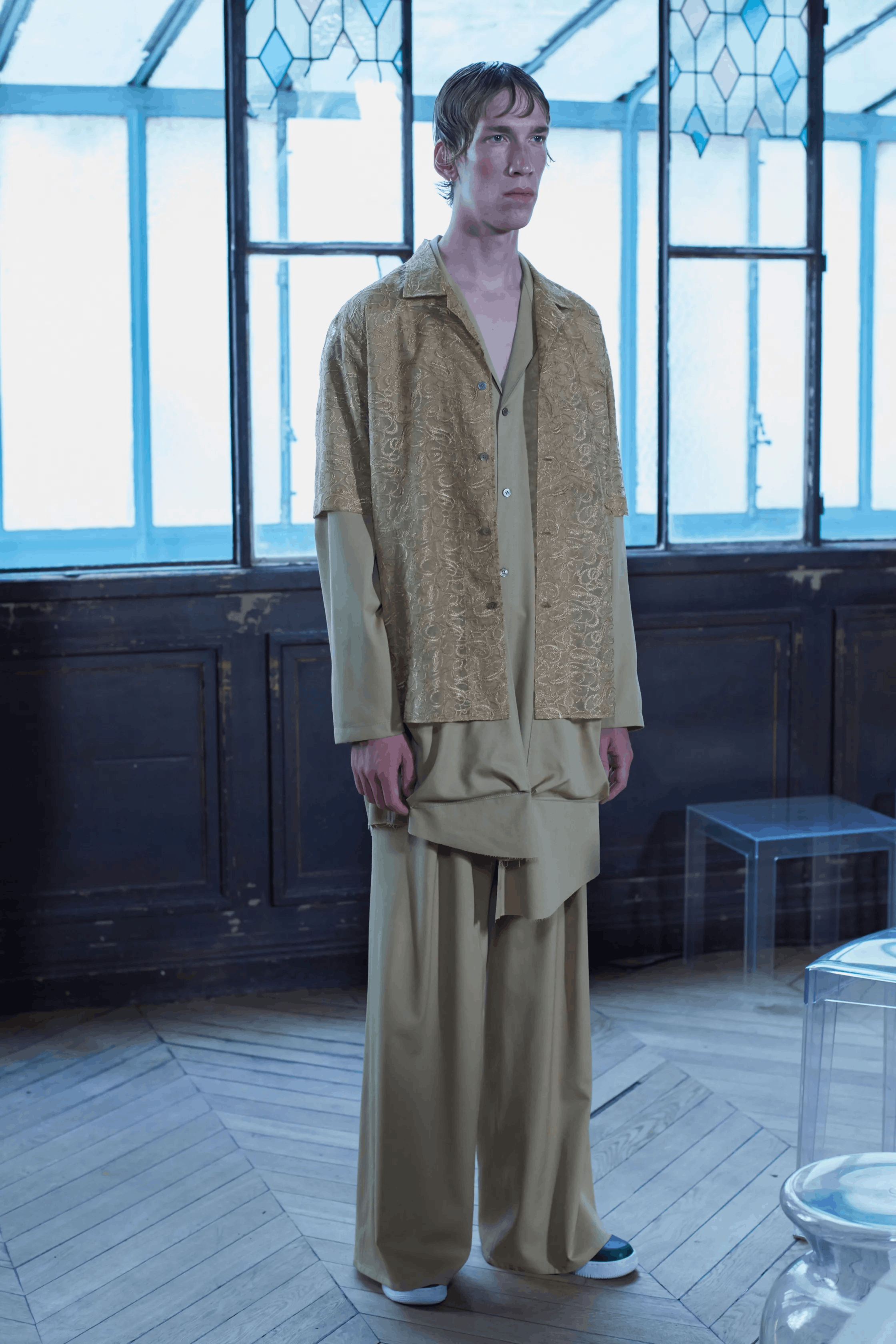 Sulvam Sulvam SS19 Runway Asymmetric Wool Gabardine Overshirt Size US M / EU 48-50 / 2 - 3 Thumbnail