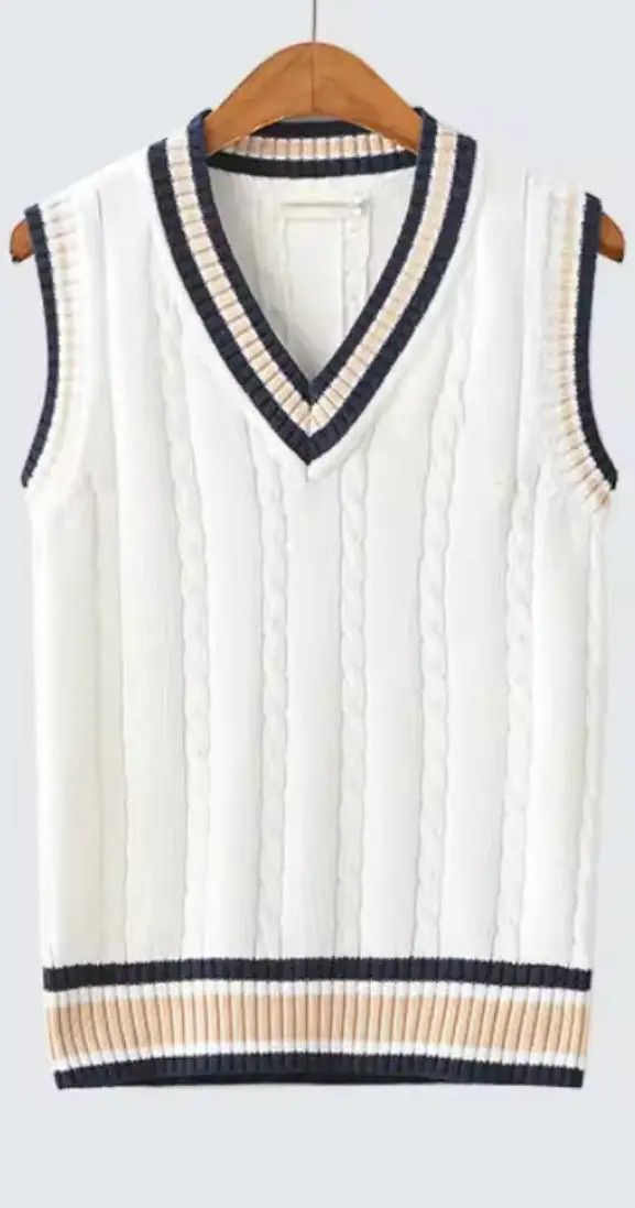 Japanese Brand Vintage Retro Sweater Vest Men Thicken V-neck Knitwear Size US XL / EU 56 / 4 - 2 Thumbnail
