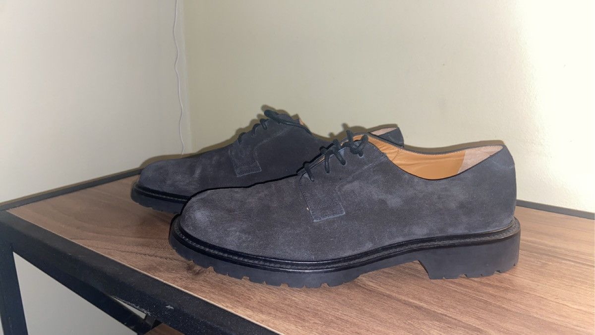 Mr P. Black suede leather lace-up oxfords Size US 10 / EU 43 - 2 Thumbnail