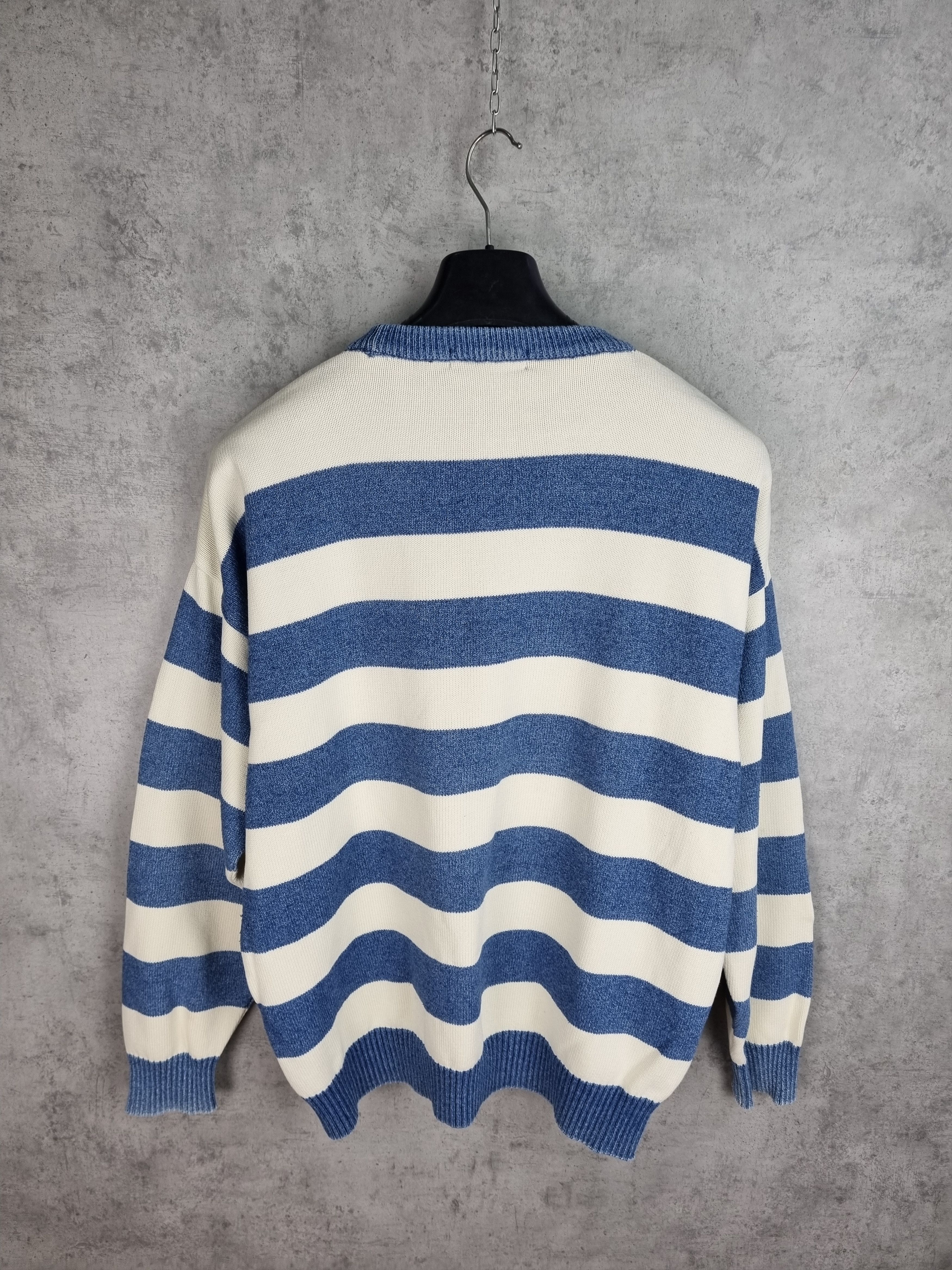 Burberry × Burberry Prorsum × Vintage Burberrys Blues Striped Sweater Size US L / EU 52-54 / 3 - 13 Thumbnail
