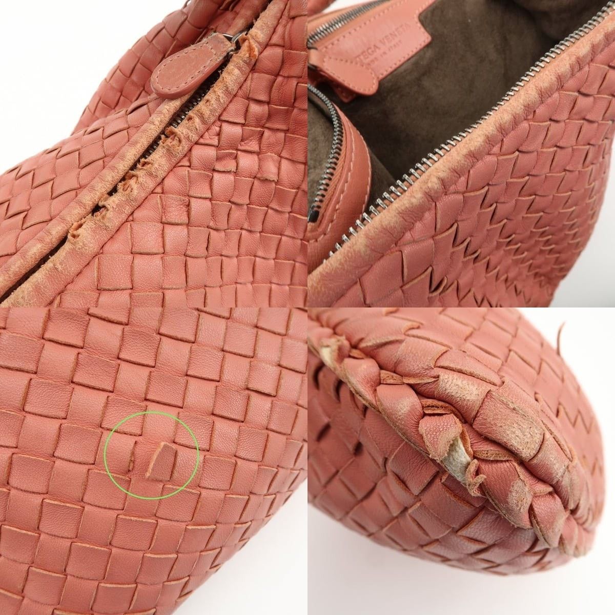 Bottega Veneta Bottega Veneta Intrecciato Lambskin Hobo Bag Pink Size ONE SIZE - 6 Thumbnail