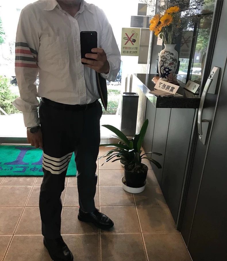 Thom Browne Thom Browne Rare four-bar shirt 2505-Nextarrow Size US S / EU 44-46 / 1 - 9 Thumbnail