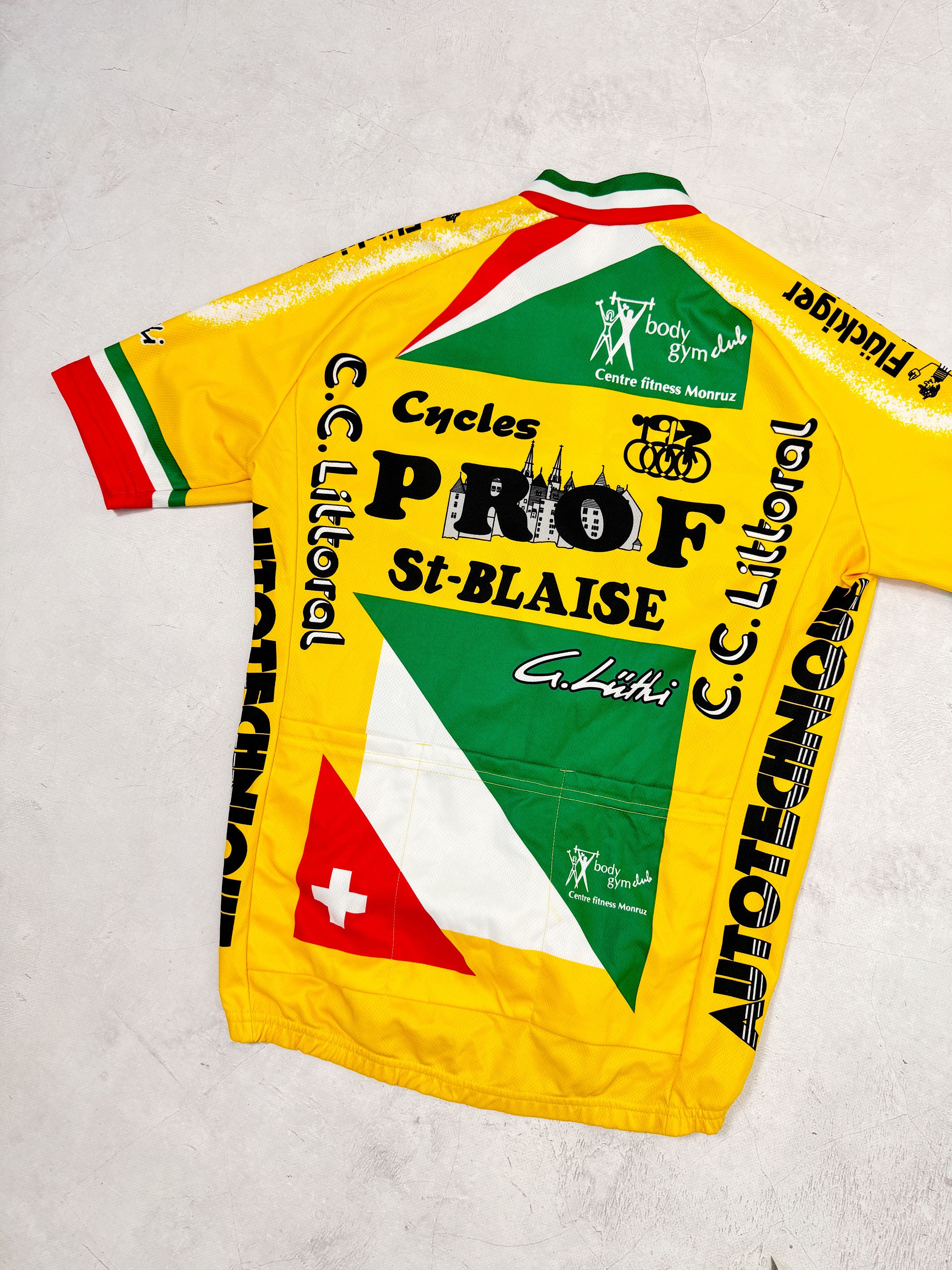 Vintage Vintage Nalini Cycling Jersey Prof St-Blaise Scott Swiss Size US M / EU 48-50 / 2 - 10 Thumbnail