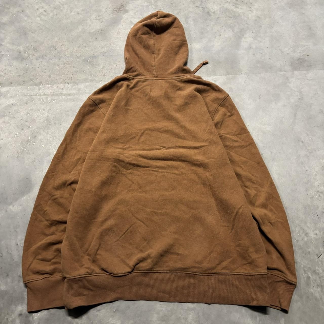 Japanese Brand × Vintage Crazy Vintage Y2K/2000s Light Brown Blank Essential Hoodie! Size US L / EU 52-54 / 3 - 7 Thumbnail