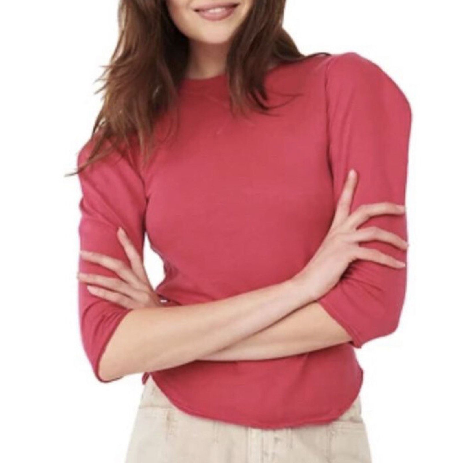 Free People Free People We the Free - Cotton Clover Top Rose XS A003387 Size XS / US 0-2 / IT 36-38 - 2 Thumbnail
