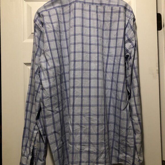 Neiman Marcus Neiman Marcus men's blue cotton casual shirt size: XXL Size US XXL / EU 58 / 5 - 4 Thumbnail
