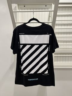 Off-White c/o Virgil Abloh Black T-Shirt - Fahrenheit Temperature 451 Small  Tee