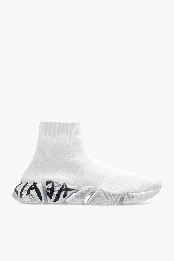 Balenciaga o1in1g0924 Speed 2.0 Recycled Knit Sneaker in Light Grey Size US 10 / IT 40 - 1 Thumbnail