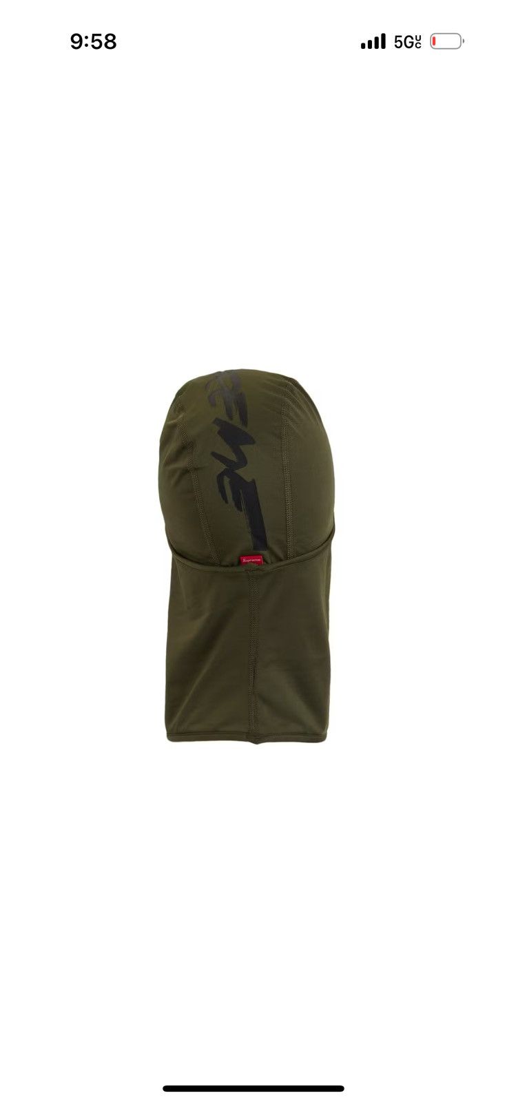 Futura × Supreme Supreme Futura Lightweight Balaclava “Olive” SS24 Size ONE SIZE - 2 Thumbnail